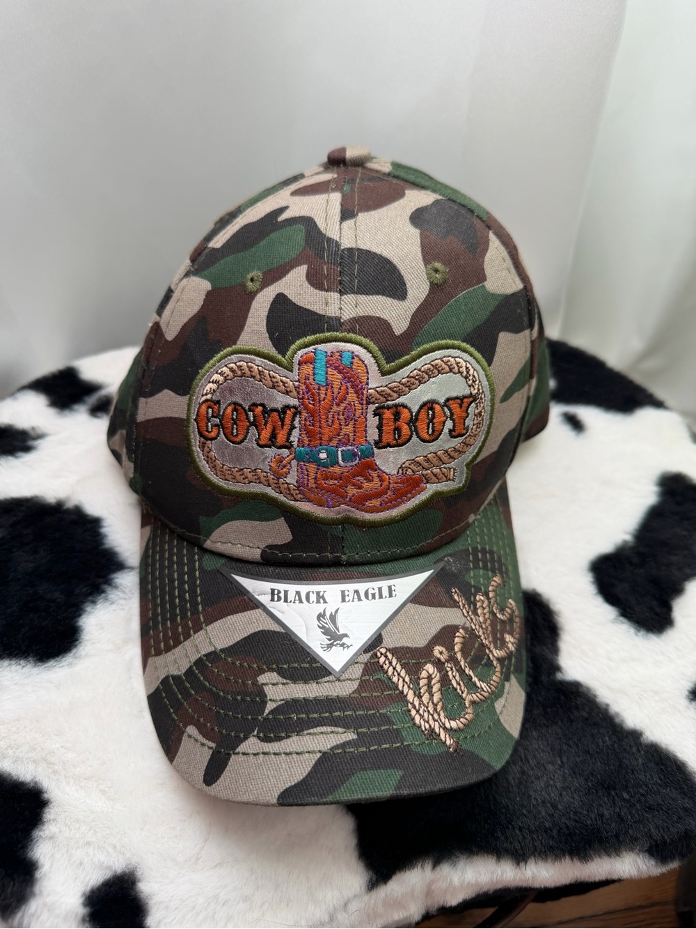 Camo "Cowboy" Embroidered Baseball Cap